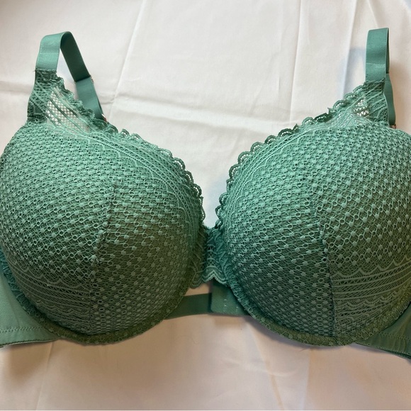 Auden Teal Green Lace Push-Up Bra Size 46DD - Picture 2 of 11